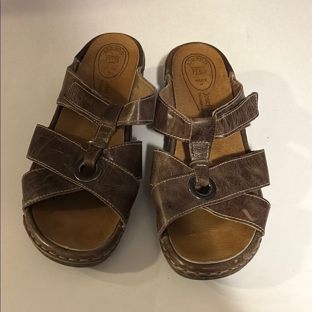 Josef Seibel Leather Sandals Size 41